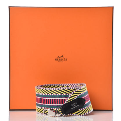 Hermes Toile Swift 50mm Sangle Cavale Shoulder Strap Multicolor Black 5 of 5
