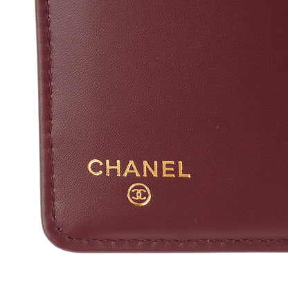 Chanel Iridescent Goatskin Quilted Yen Wallet Copper 6 of 8