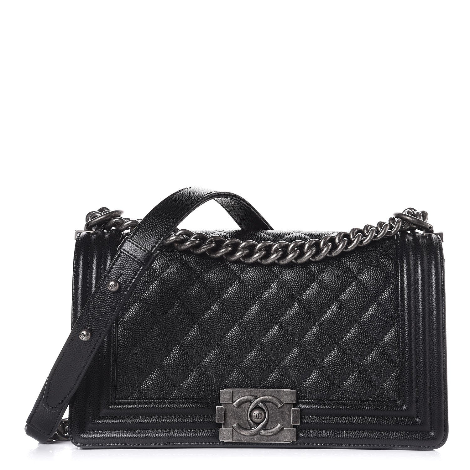 Chanel Caviar Quilted Medium Boy Flap Black 1 of 10