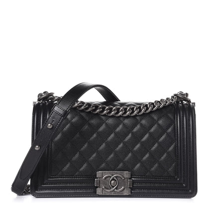 Chanel Caviar Quilted Medium Boy Flap Black 1 of 10