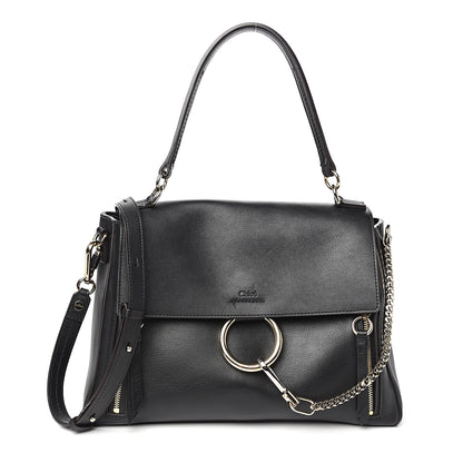 Chloe Calfskin Medium Faye Day Shoulder Bag Black 1 of 10