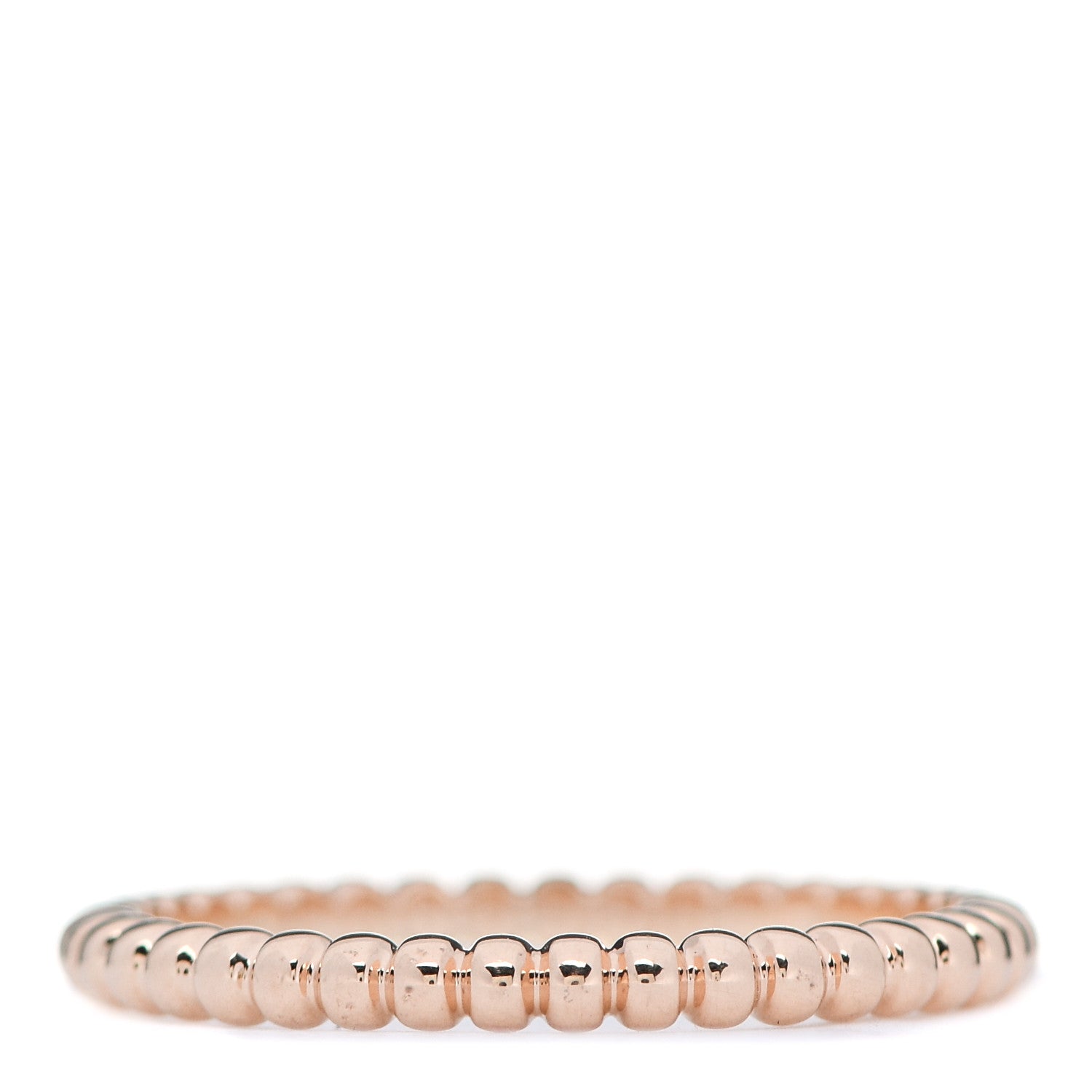 Van Cleef & Arpels 18K Rose Gold Small Perlee Ring 56 7.5 3 of 5