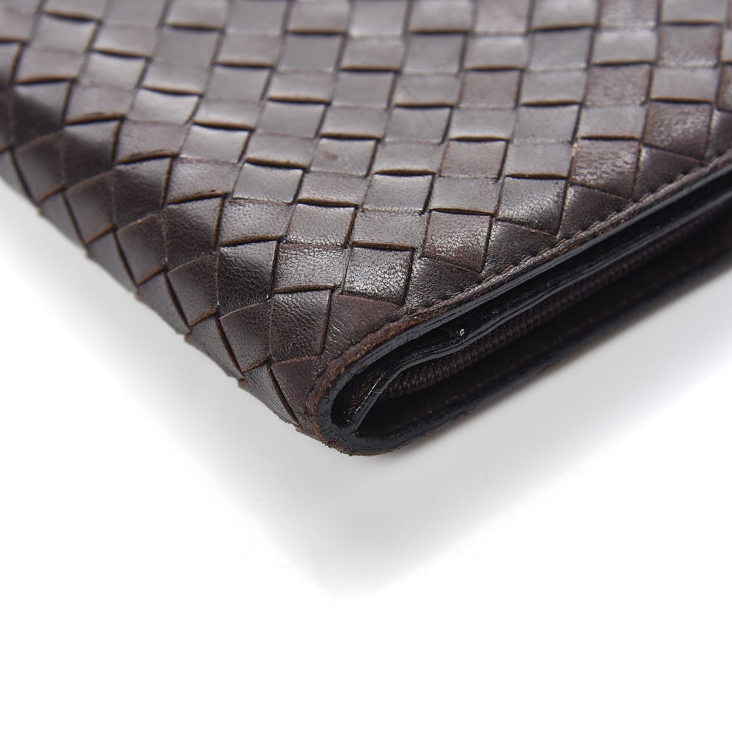 Nappa Intrecciato Continental Wallet Ebano