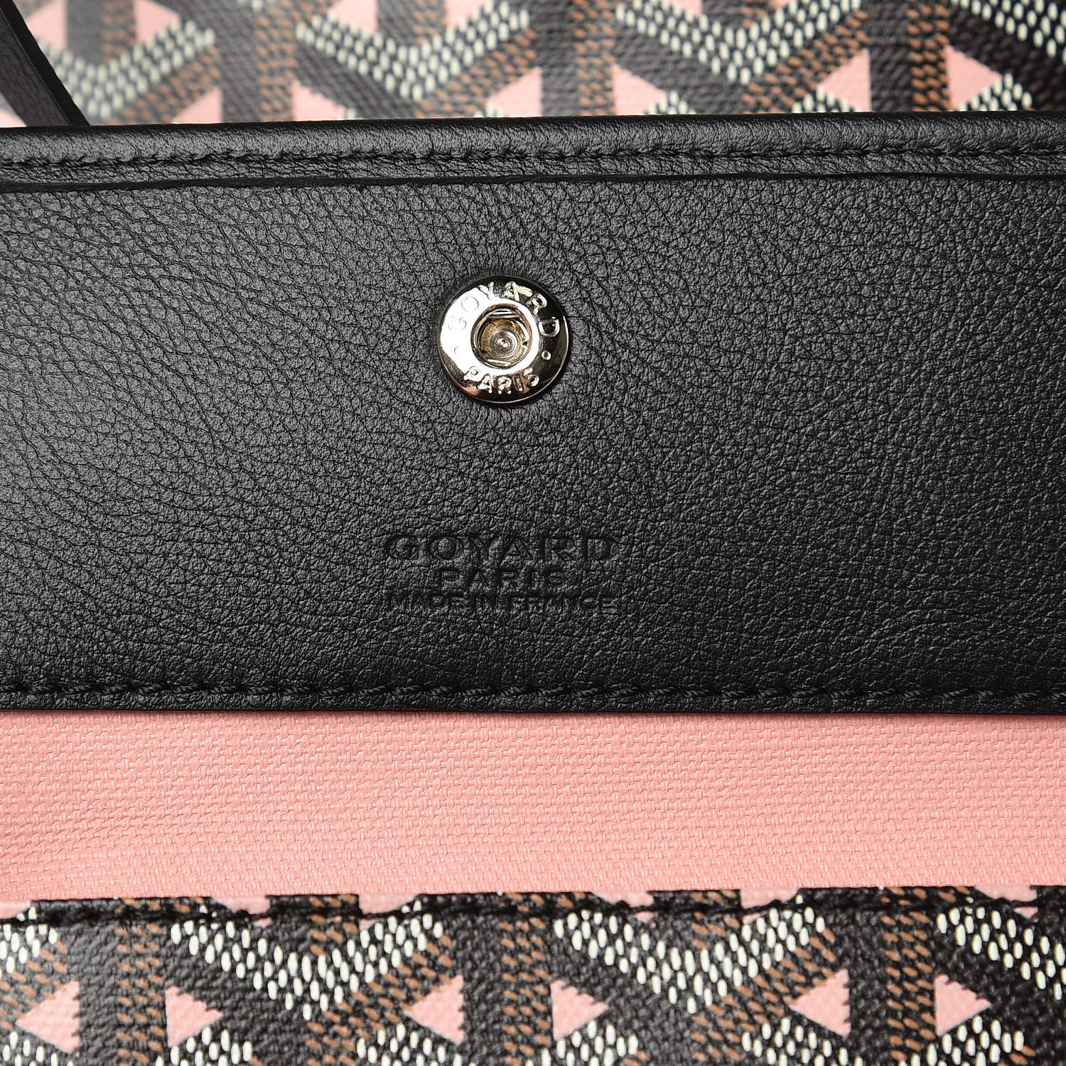 Goyard Goyardine Saint Louis Claire Voie PM Black Rose Pink 10 of 10