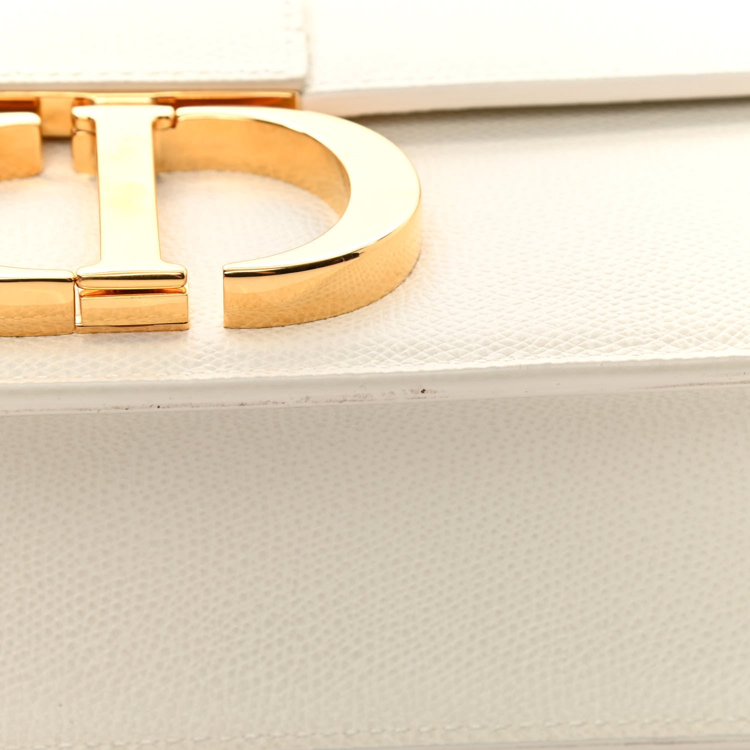 Christian Dior Grained Calfskin 30 Montaigne Flap Bag White 11 of 14