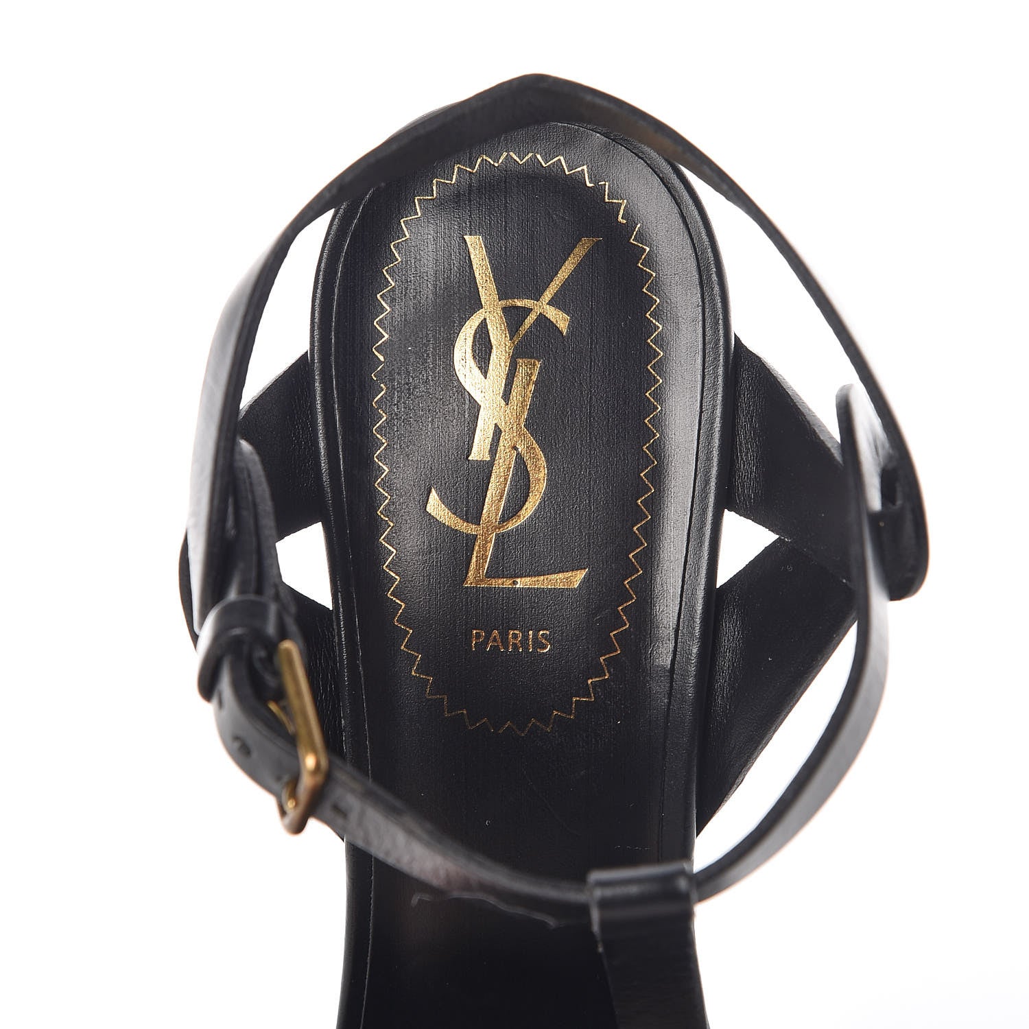 Saint Laurent Calfskin Tribute 105 Platform Sandals 37.5 Black 6 of 13
