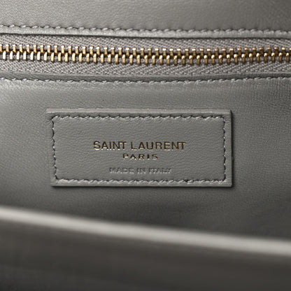 Saint Laurent Smooth Calfskin Le Maillon Satchel Grey 6 of 15