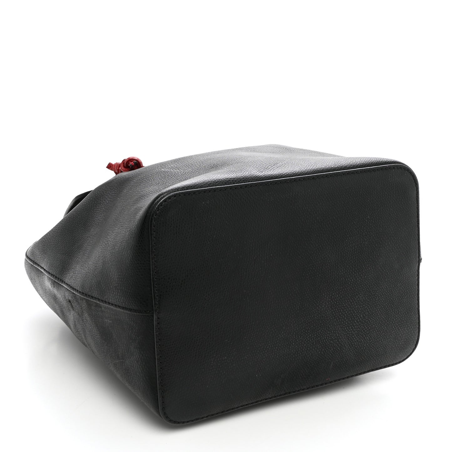 Vitello Cruise Bi-Color FF 1974 Embossed F is Fendi Drawstring Backpack Black Fragola Maya