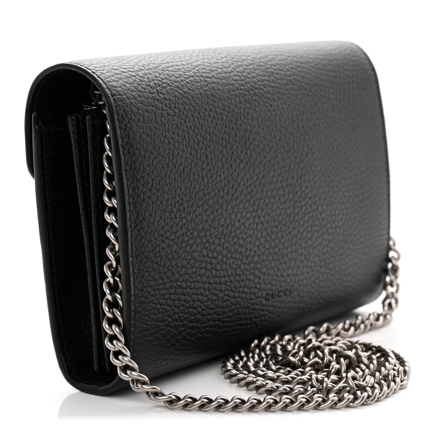 Calfskin Mini Dionysus Chain Wallet Black