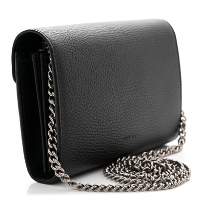 Gucci Calfskin Mini Dionysus Chain Wallet Black 3 of 11