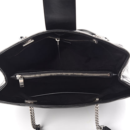 Saint Laurent Calfskin Y Quilted Monogram Large Loulou Shopper Black 5 of 10