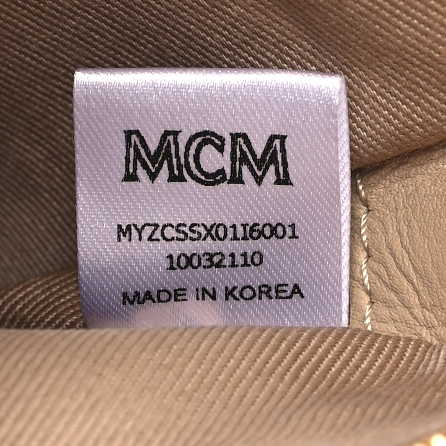 MCM Calfskin Color Splash Mini Pouch on Chain Croissant 6 of 9