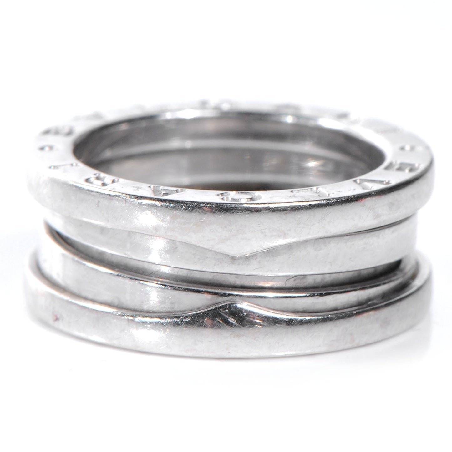 BVLGARI 18k White Gold B.Zero1 Three Band Ring size 4
