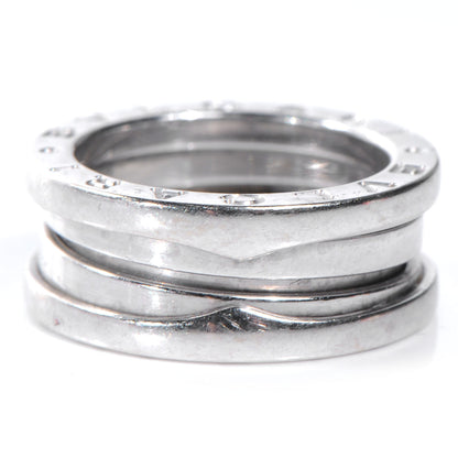 Bulgari BVLGARI 18k White Gold B.Zero1 Three Band Ring size 4 1 of 5