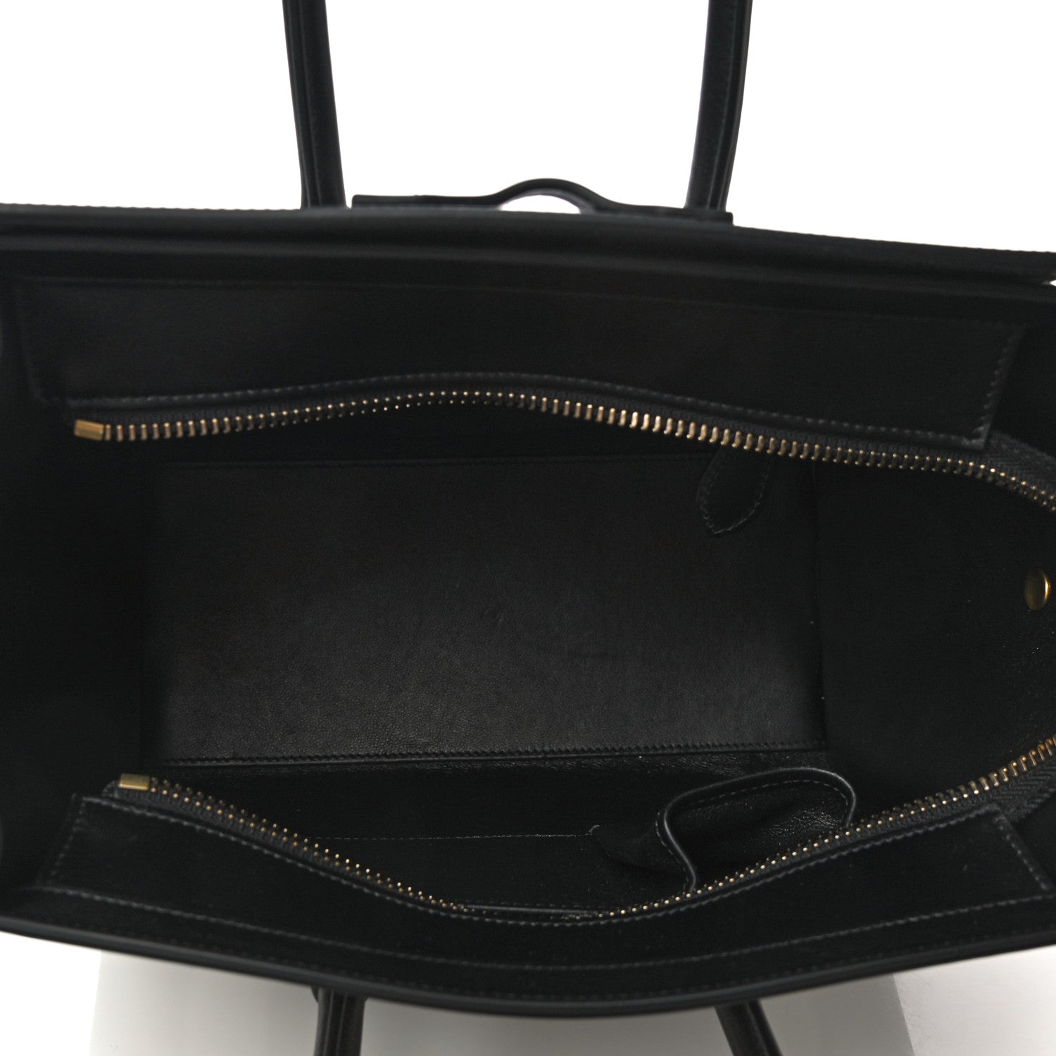 Celine Bullhide Calfskin Micro Bi-Color Luggage Black White 5 of 9