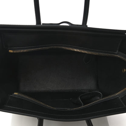 Celine Bullhide Calfskin Micro Bi-Color Luggage Black White 5 of 9