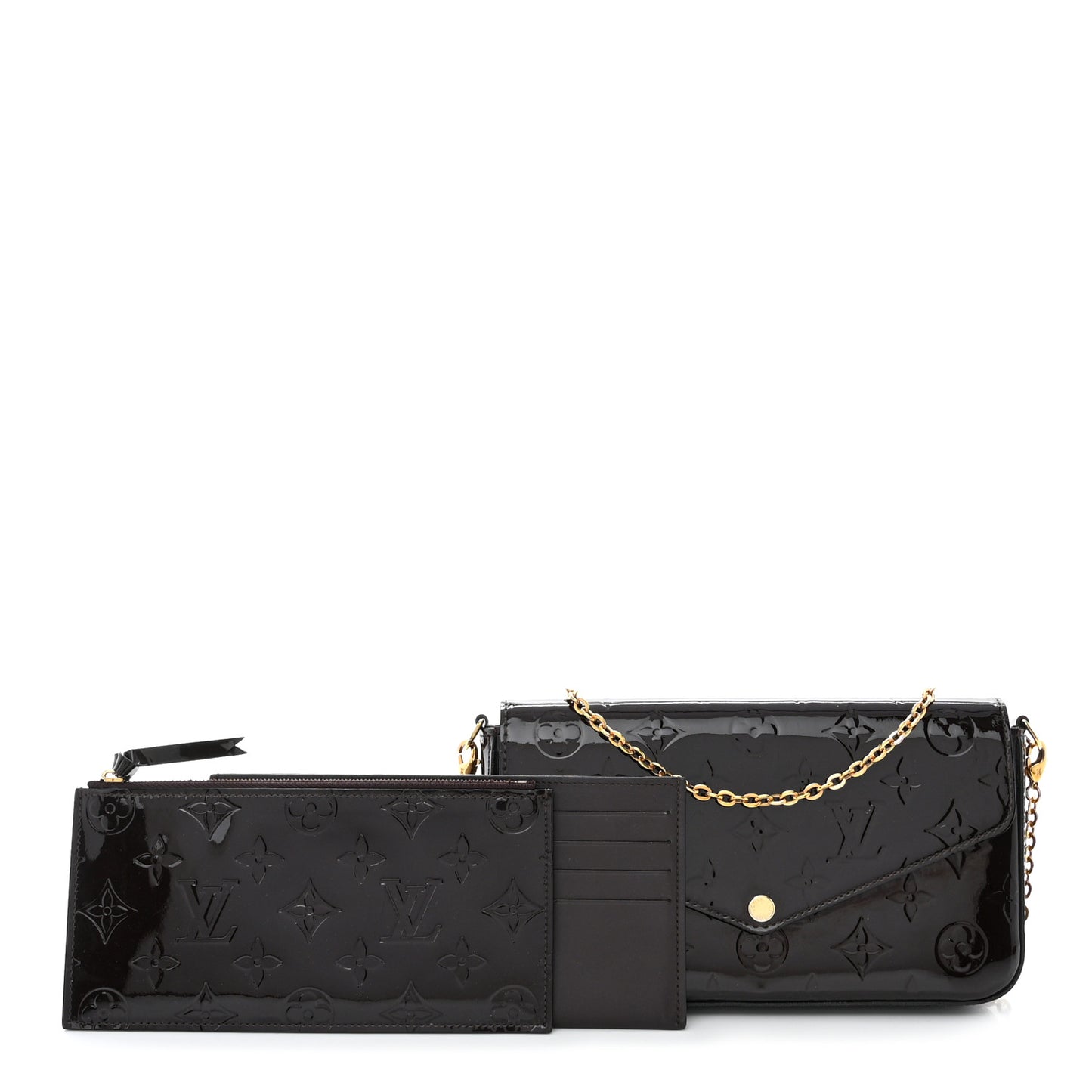Vernis Pochette Felicie Chain Wallet Amarante