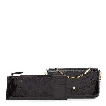 Louis Vuitton Vernis Pochette Felicie Chain Wallet Amarante 3 of 15