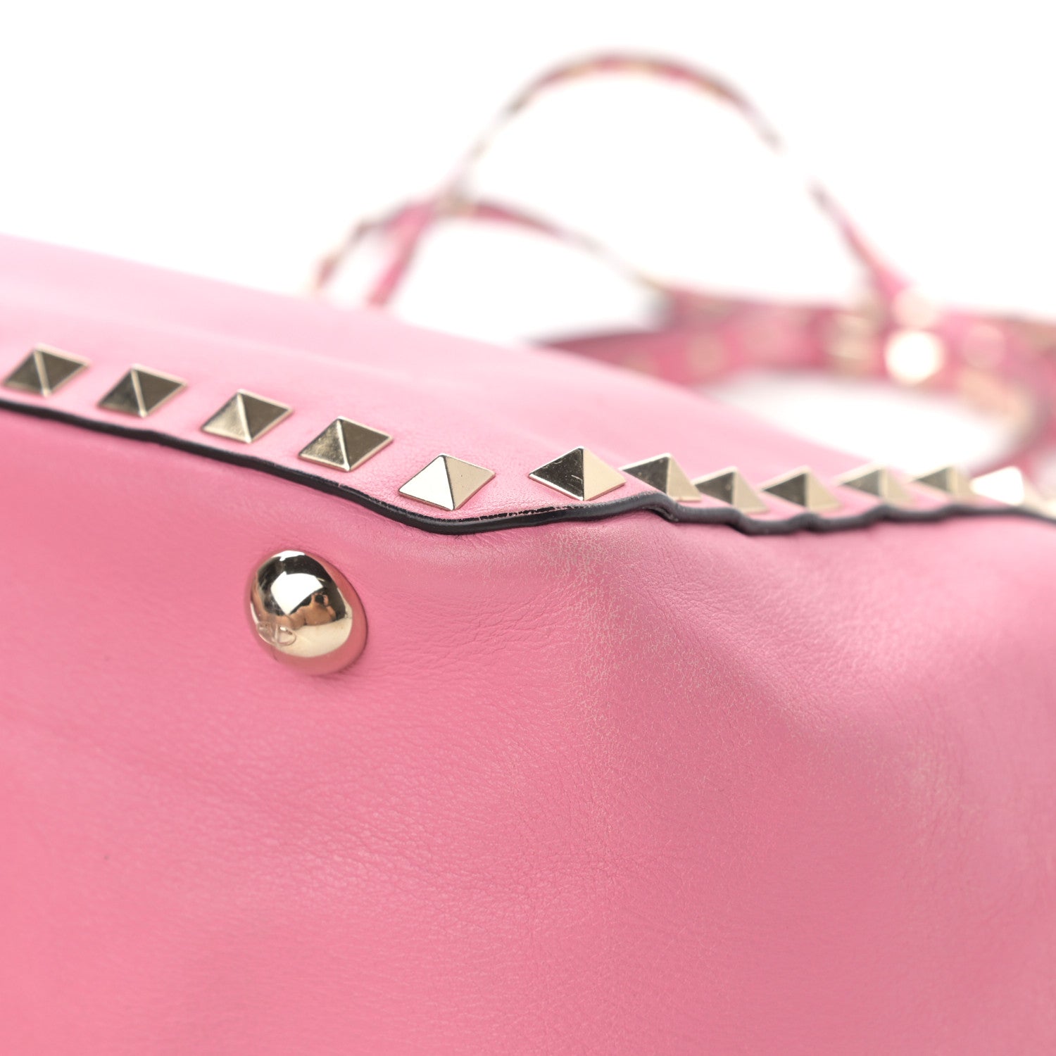 Valentino Garavani Vitello Small Rockstud Tote Ninphea 9 of 20