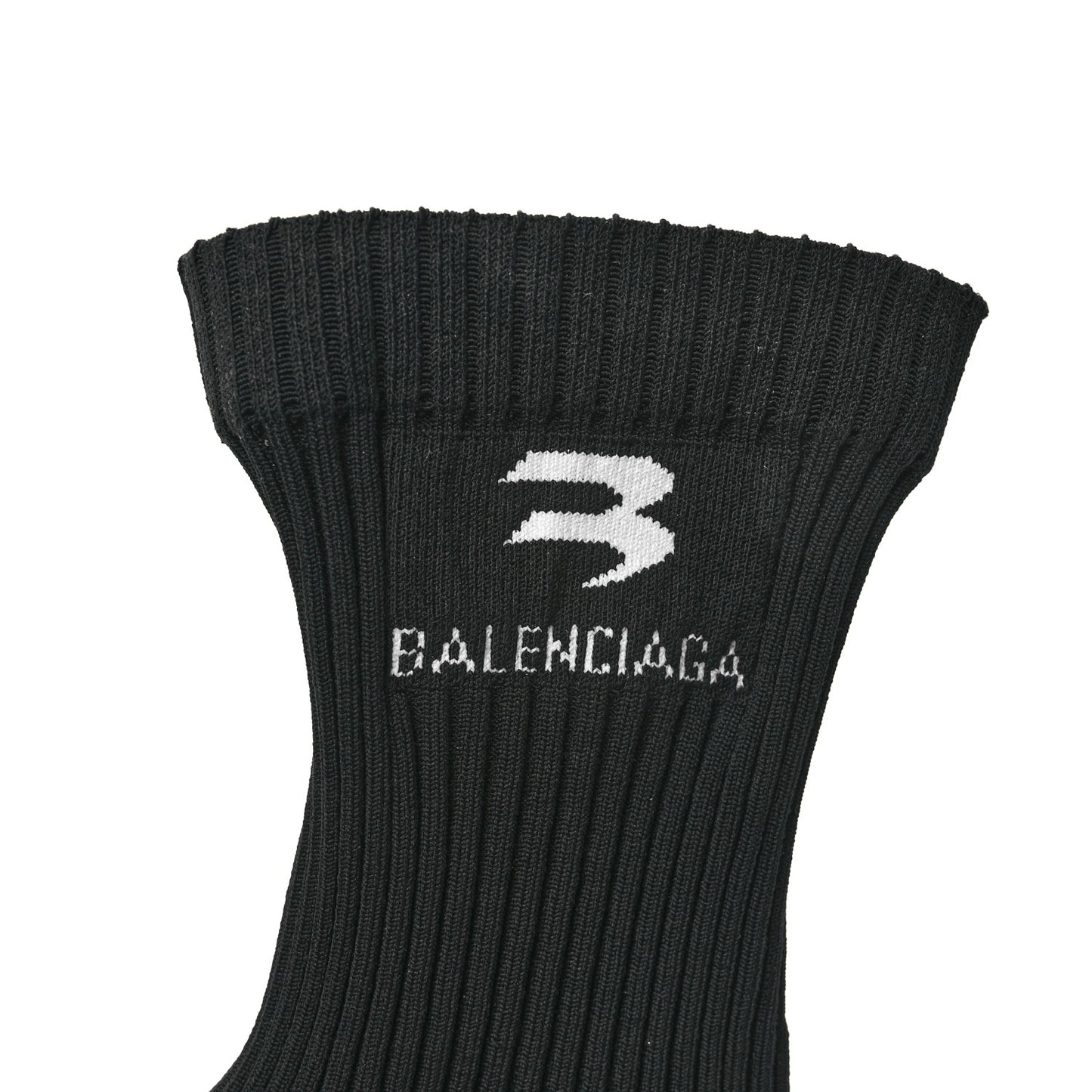 Calfskin Knit Sock Bootie 37 Black