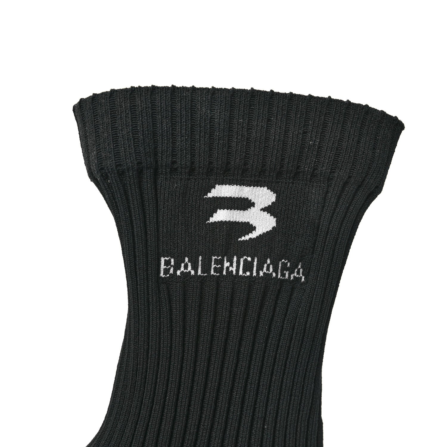 Balenciaga Calfskin Knit Sock Bootie 37 Black 7 of 7