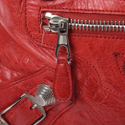 Balenciaga Agneau Giant 21 Silver Hardware City Bag Tomato 17 of 21