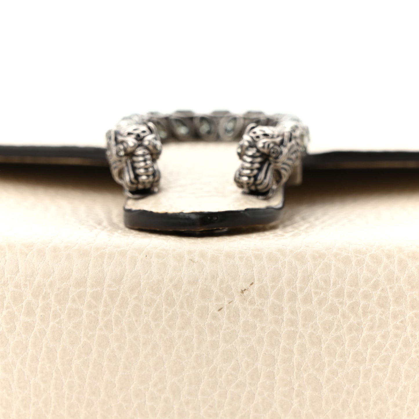 Dollar Calfskin Mini Dionysus Chain Wallet Mystic White