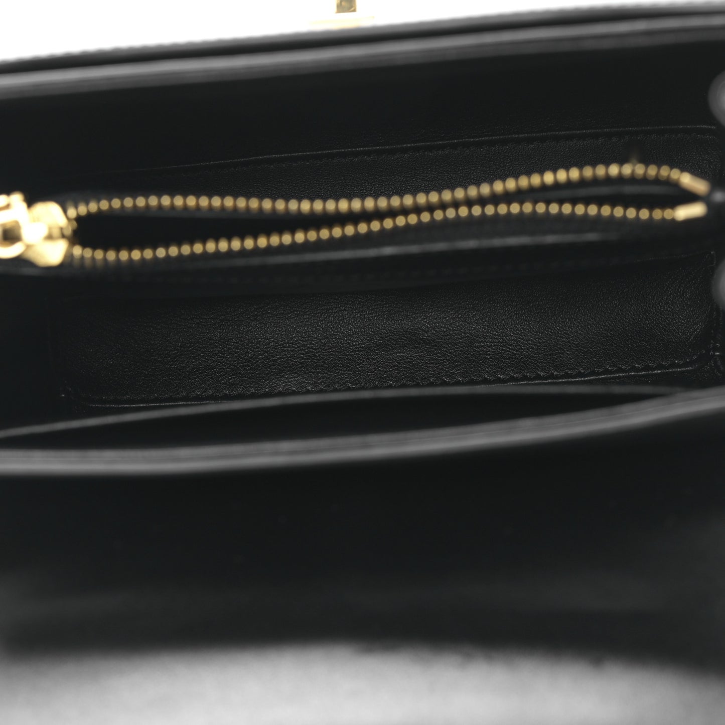 Satinated Calfskin Mini 16 Top Handle Bag Black