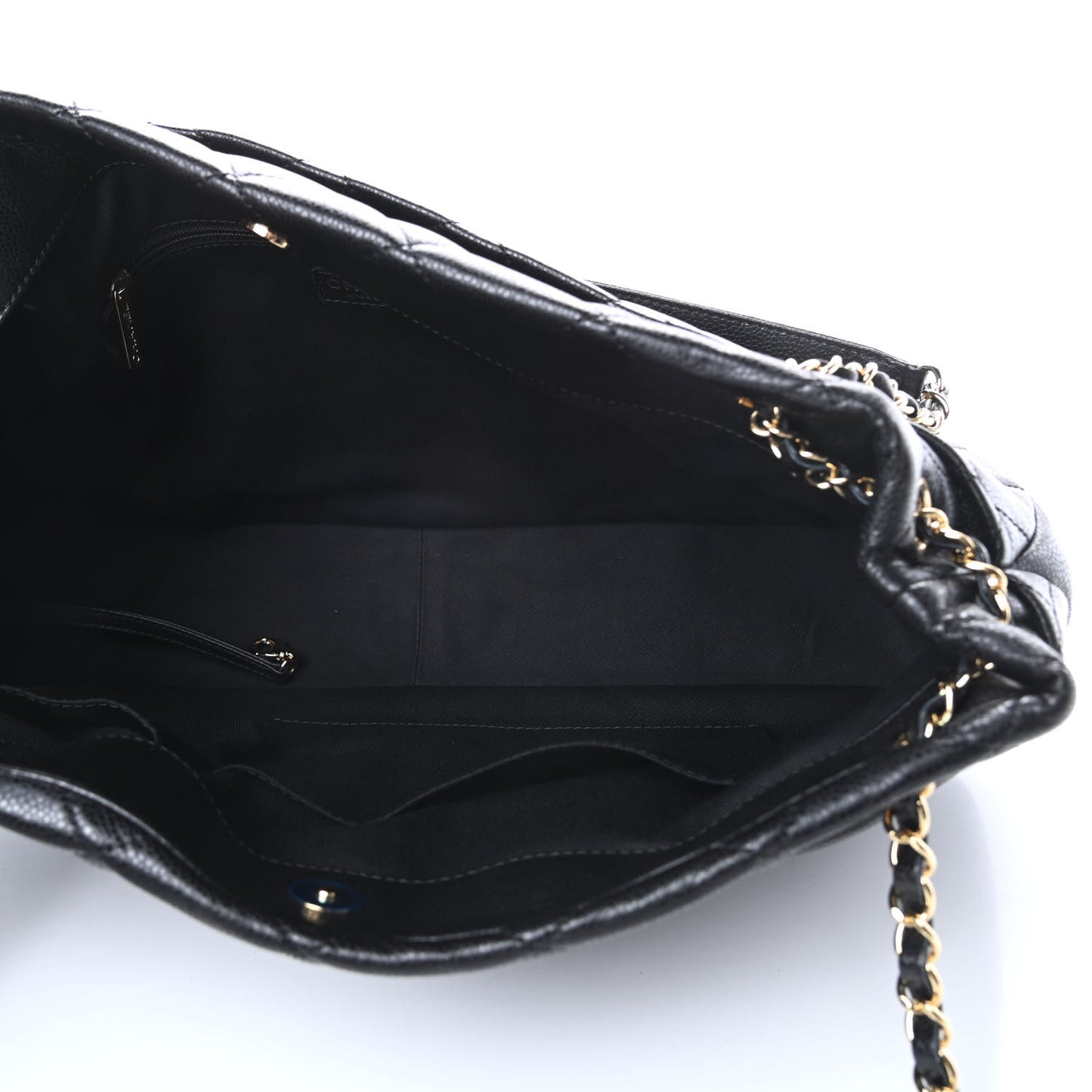 Caviar Quilted Timeless CC Soft Tote Black