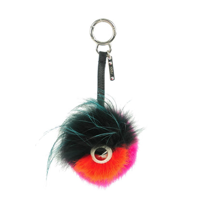 Fendi Mink Fox Fur QuTweet Coucou Bag Bug Charm Pink 1 of 5