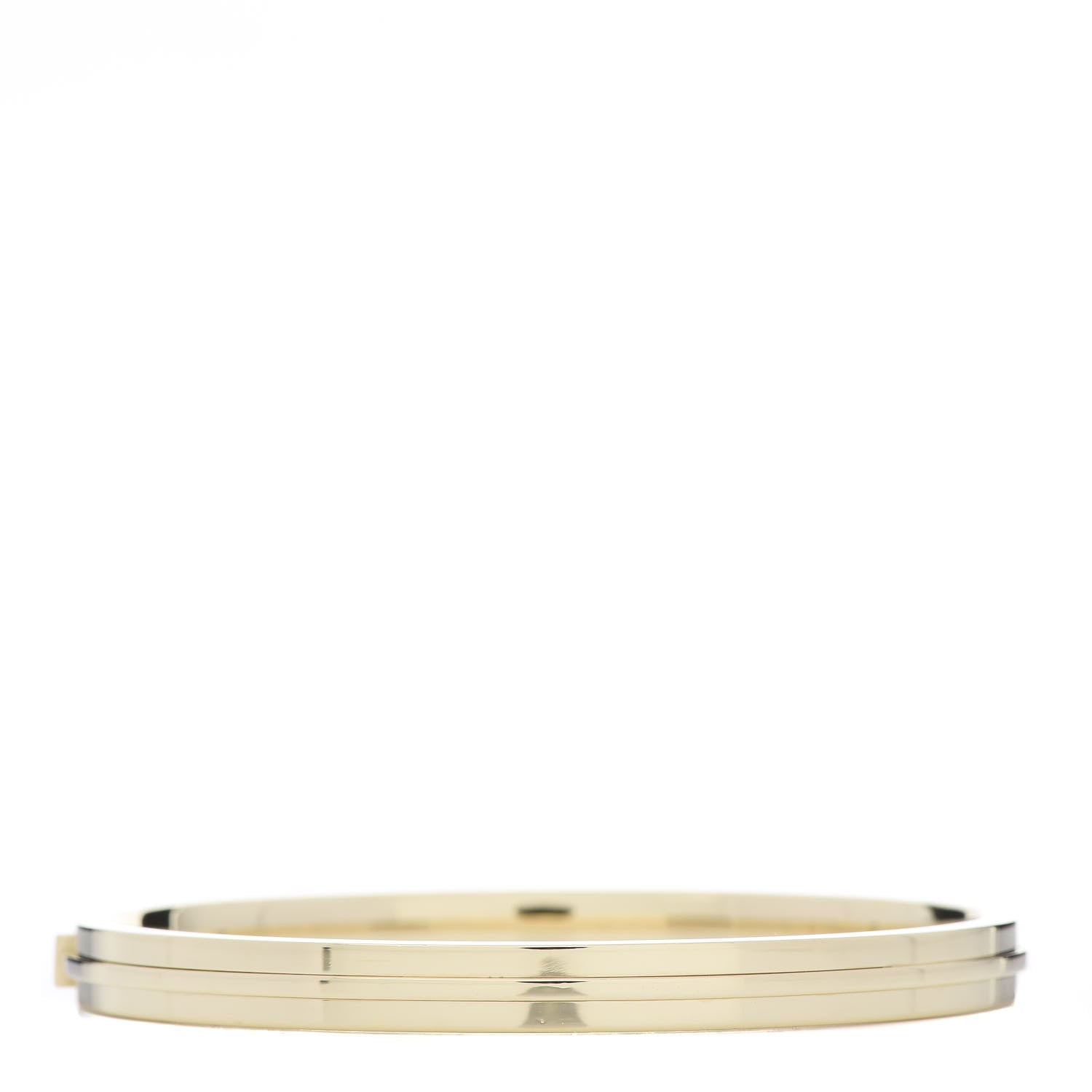 Tiffany 18K Yellow Gold Diamond T Hinged Bangle Bracelet 3 of 5
