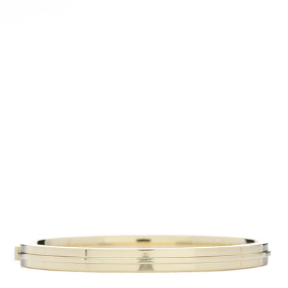 Tiffany 18K Yellow Gold Diamond T Hinged Bangle Bracelet 3 of 5