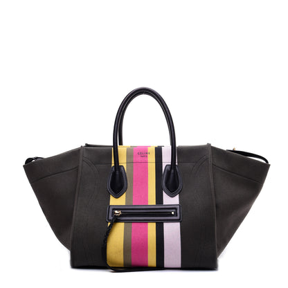 Celine Canvas Striped Medium Phantom Luggage Multicolor 1 of 11