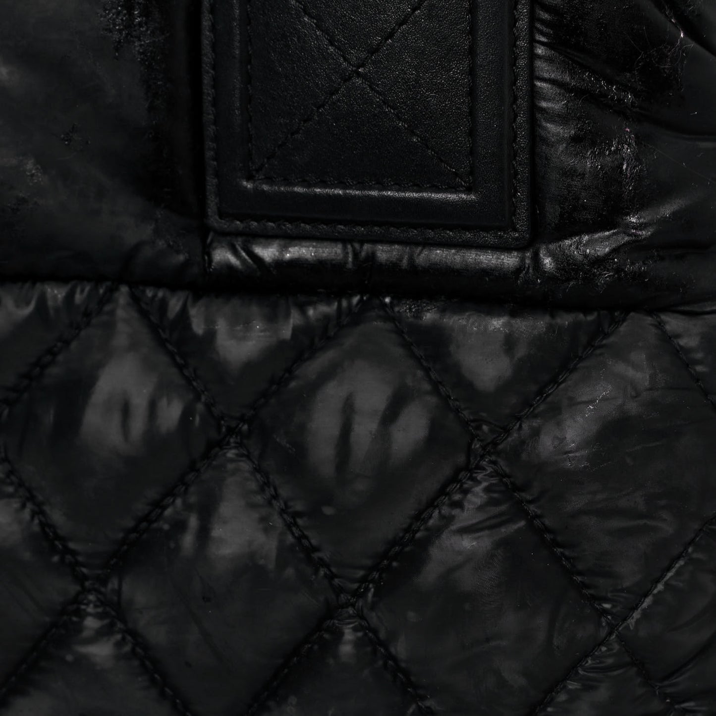 Nylon Coco Cocoon Zipped Tote Black