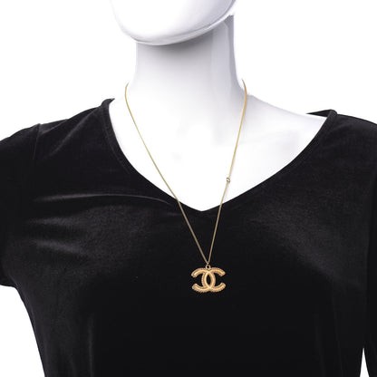Chanel Metal CC Necklace Matte Gold 2 of 5