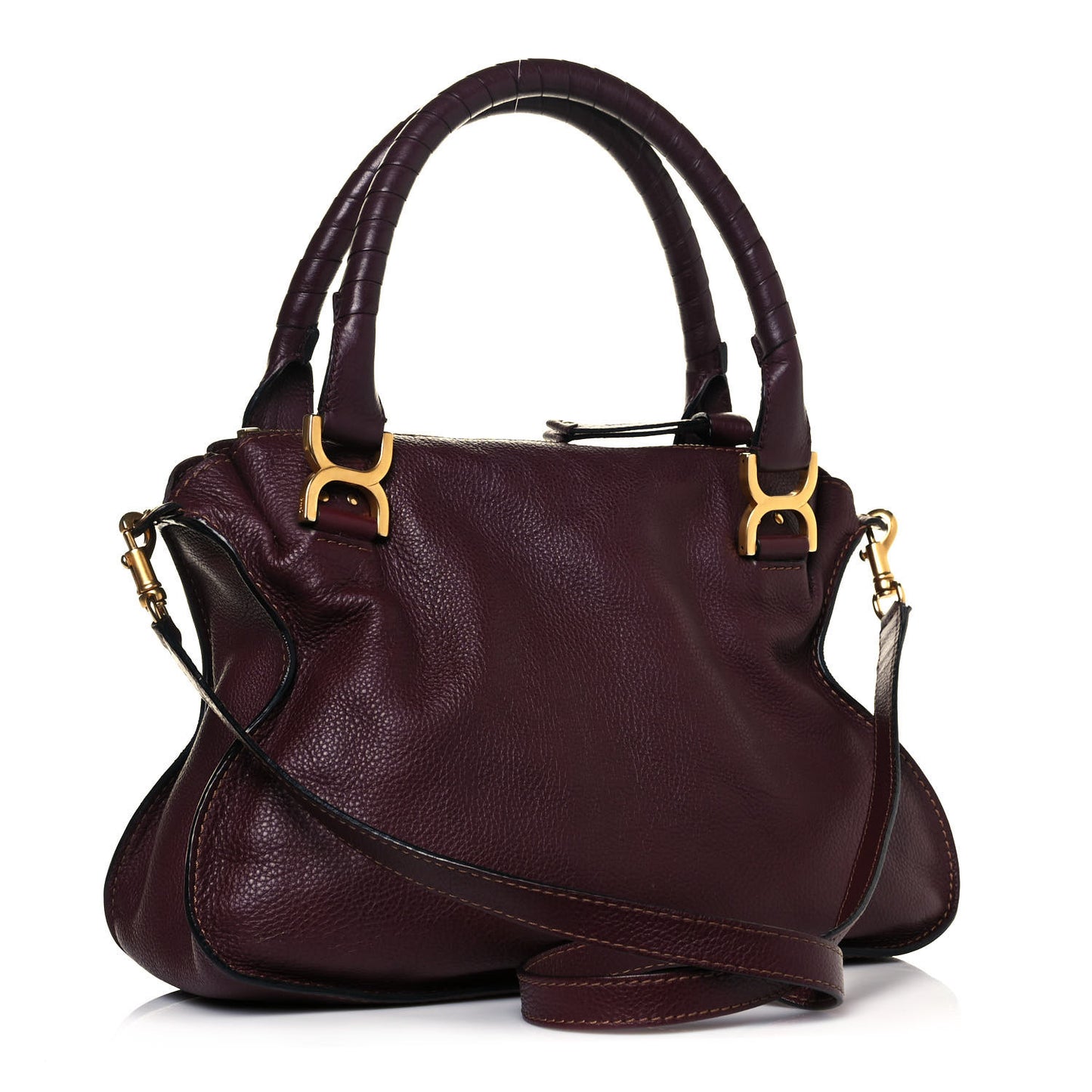 Calfskin Medium Marcie Satchel Dark Velvet