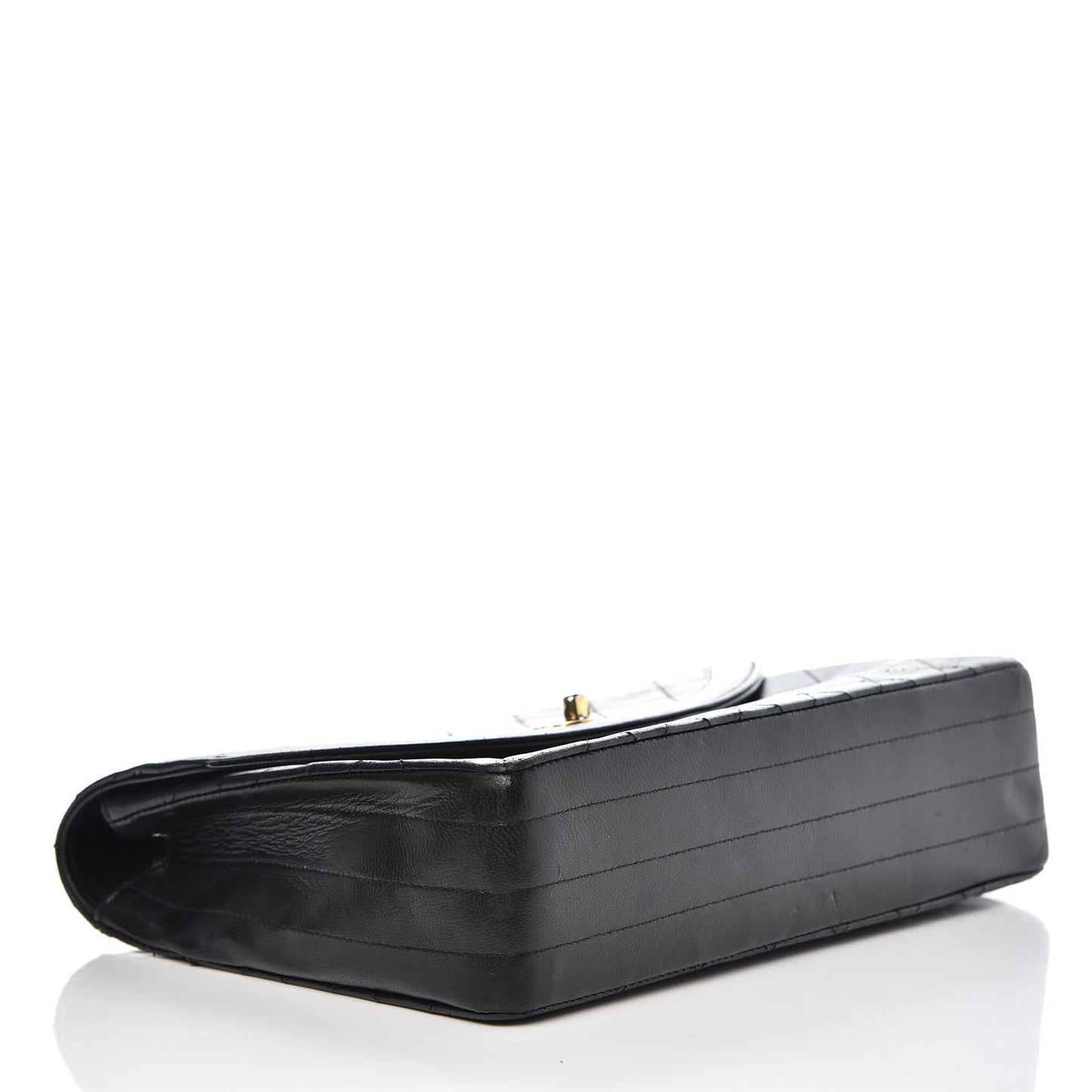 Lambskin Quilted Medium Single Flap Black