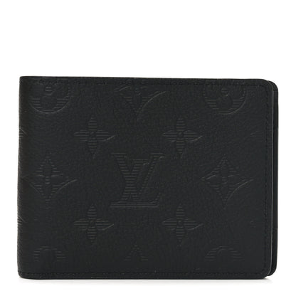 Louis Vuitton Calfskin Monogram Shadow Multiple Wallet Black 1 of 7