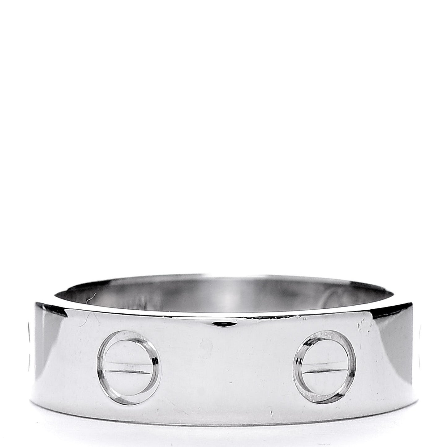 18K White Gold 5.5mm LOVE Ring 58 8.25