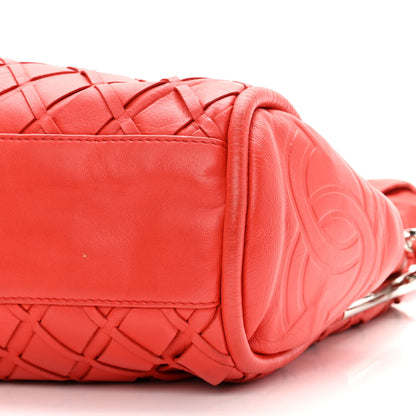 Chanel Lambskin Woven Medium Ultimate Soft Sombrero Hobo Red 10 of 11