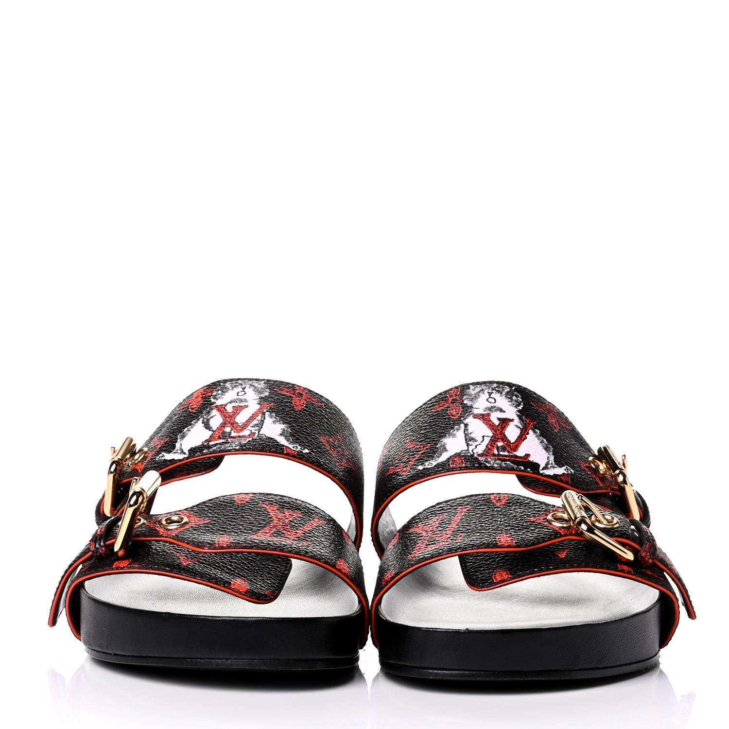 Louis Vuitton Catogram Bom Dia Flat Mule 37 Black Marron 2 of 5