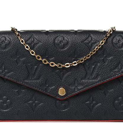 Louis Vuitton Empreinte Pochette Felicie Chain Wallet Marine Rouge 8 of 12