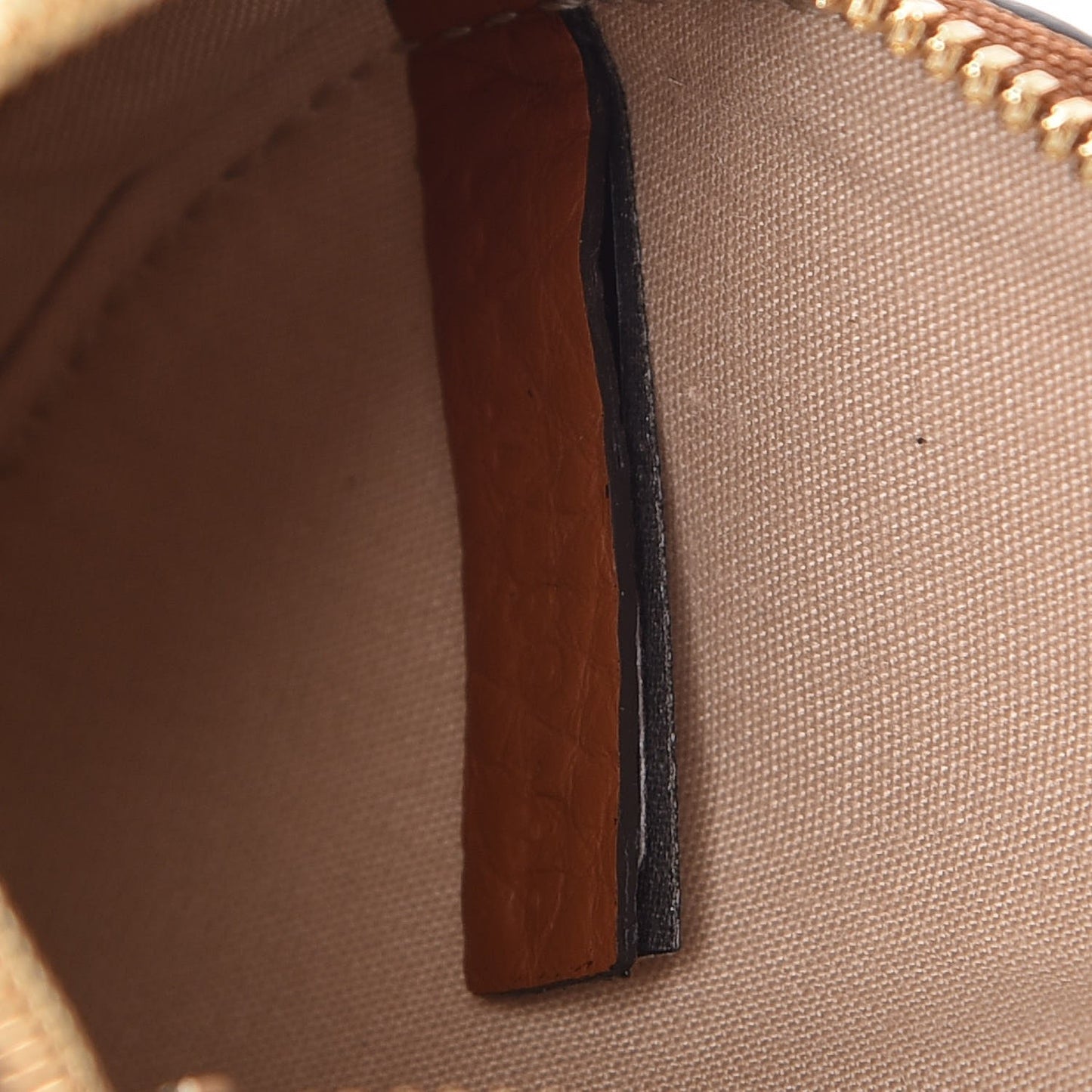 Calfskin Round Coin Purse Nut