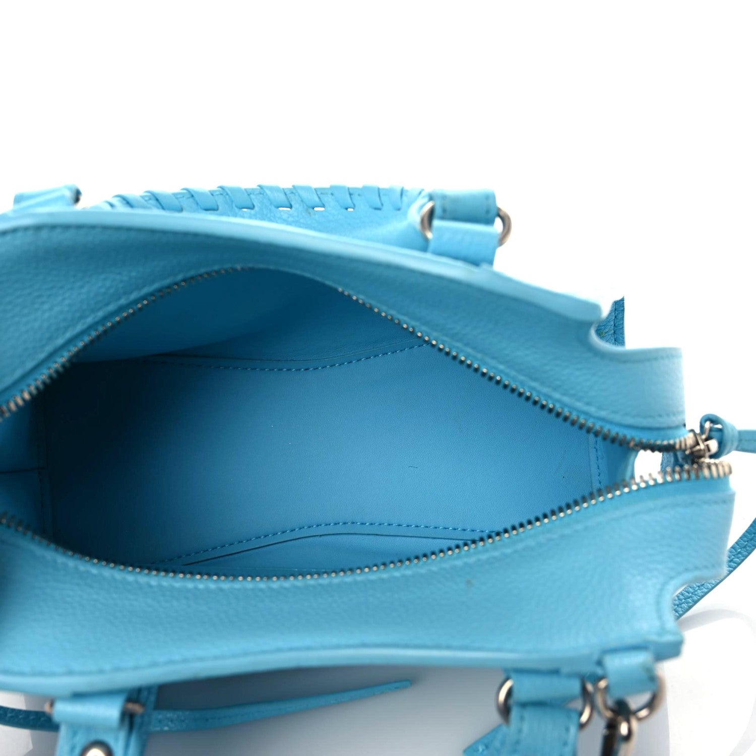Balenciaga Grained Calfskin Neo Classic Silver Hardware Mini City Azur 16 of 21