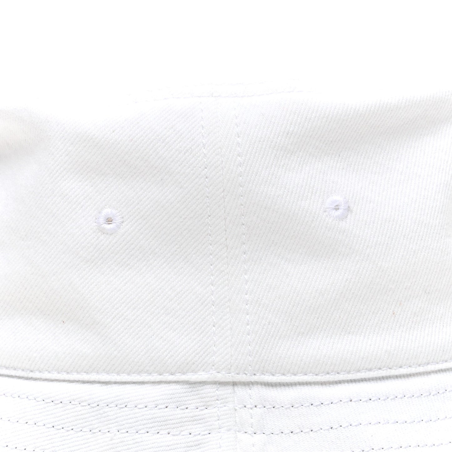 Denim Logo Bucket Hat M White