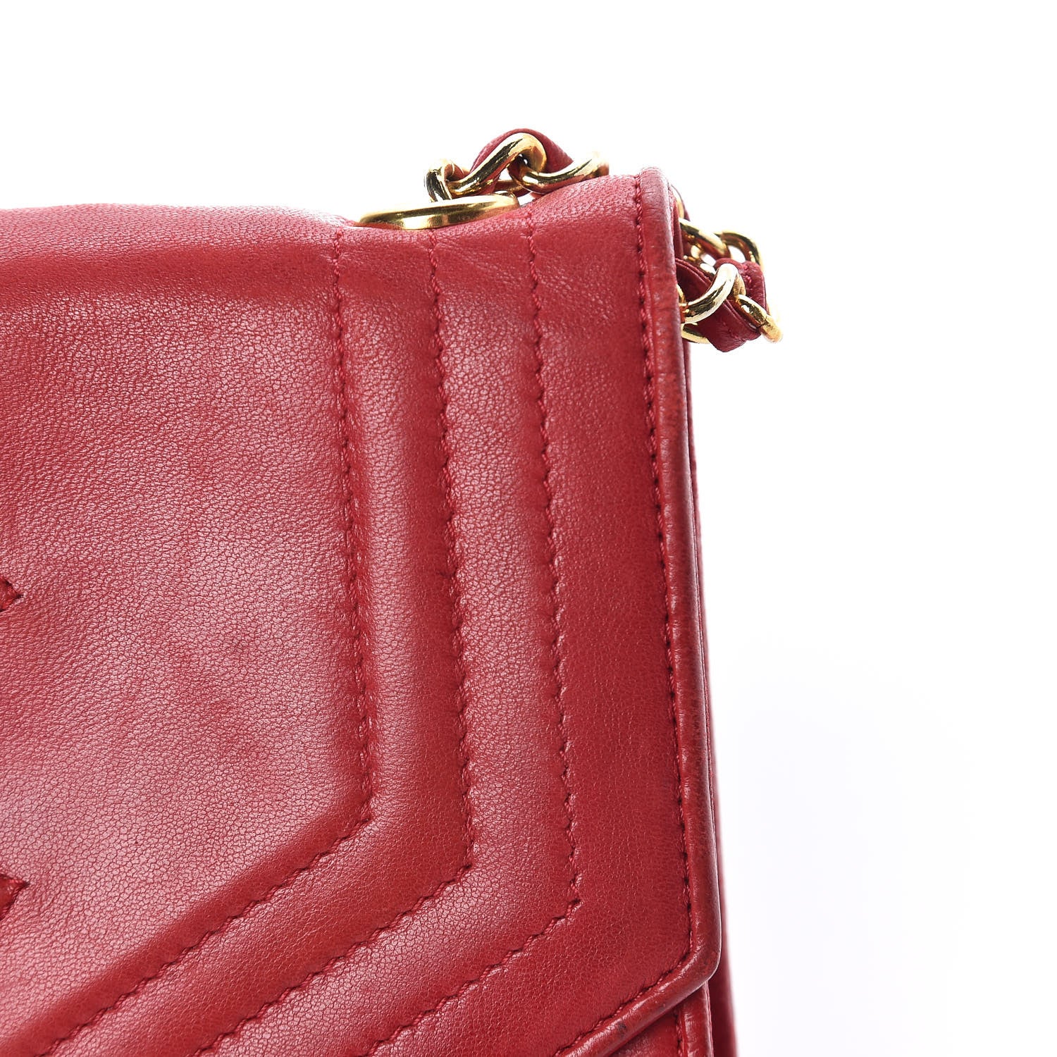 Chanel Lambskin CC Envelope Single Flap Red 13 of 25