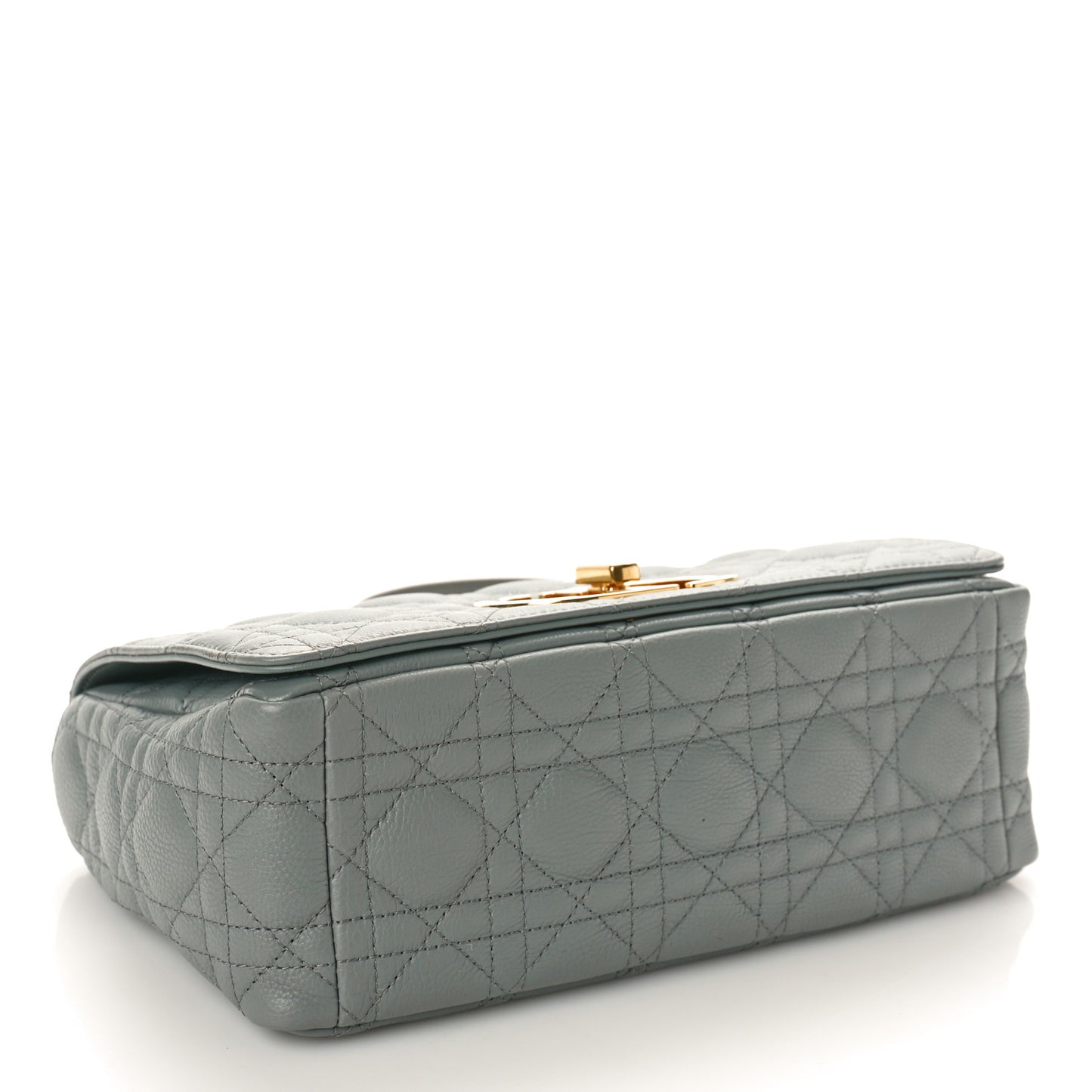 Calfskin Cannage Medium Caro Bag Ethereal Grey