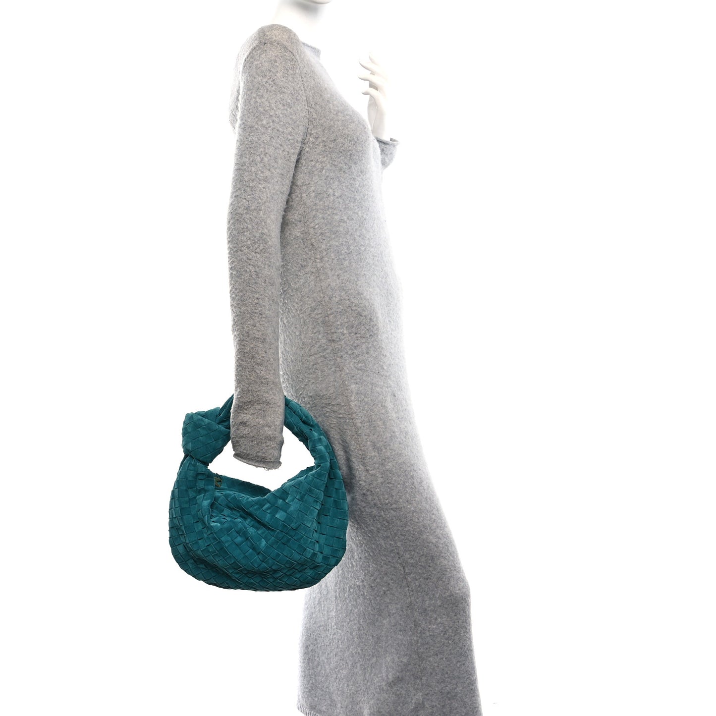 Suede Calfskin Intrecciato Teen Jodie Hobo Scuba