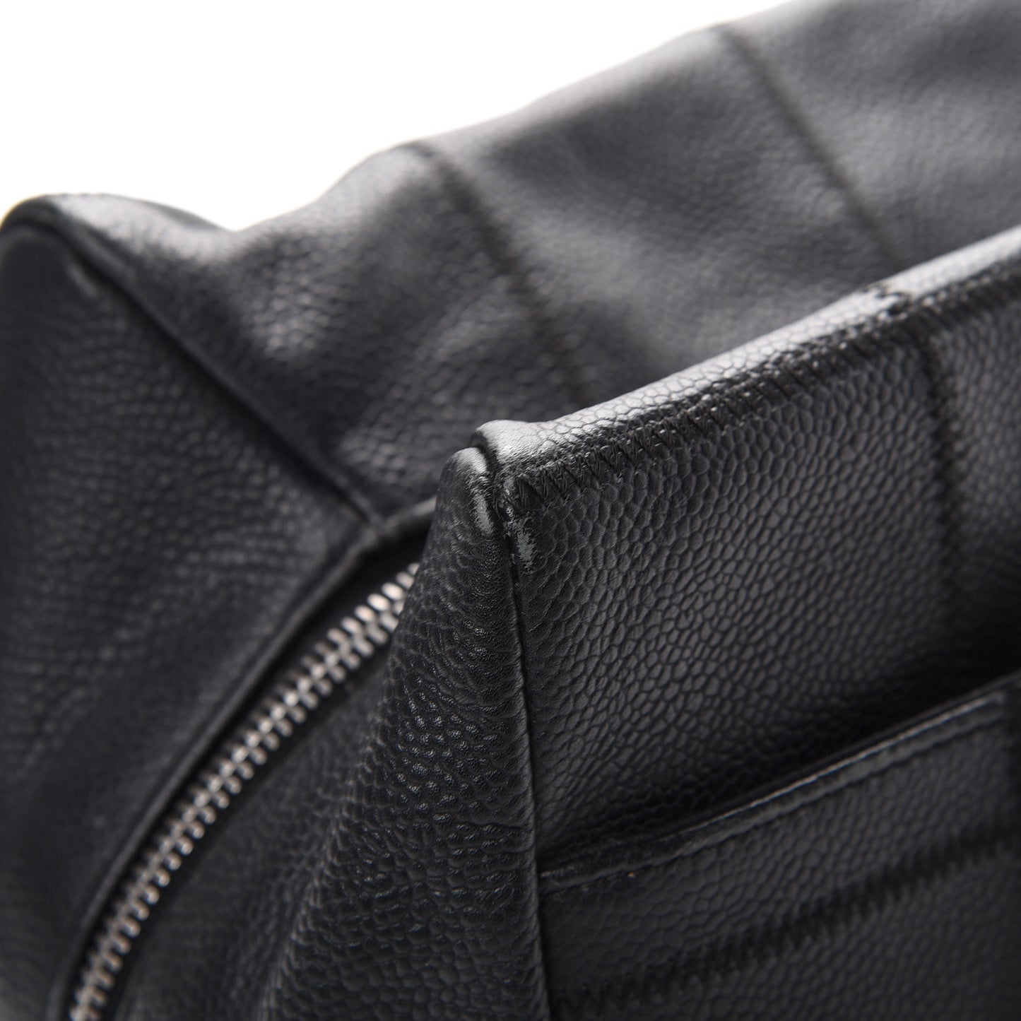 Caviar Square Stitched Bowler Black