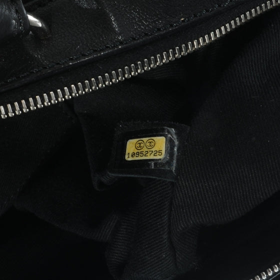 Calfskin Round Bowling Bag Black